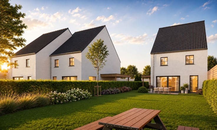 Nieuwbouw halfopen bebouwing op ruime percelen te Zottegem