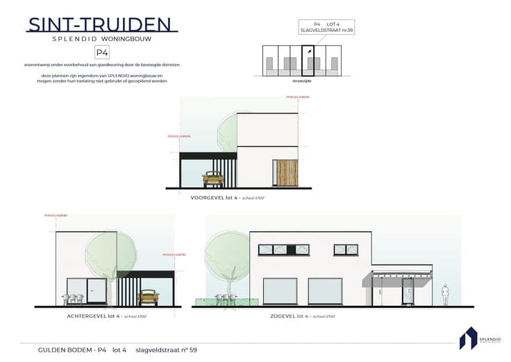 Lot 4 Moderne zonnewoning met carport en tuin