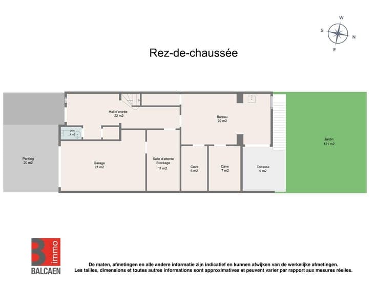 LAEKEN: House 7 bedrooms, terraces, garden, garage, cellars