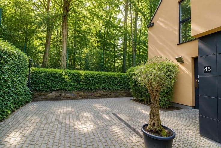 Vivier d’Oie – Marc Corbiaux House facing the Bois de la Cam