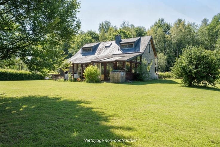 Family home surrounded by nature