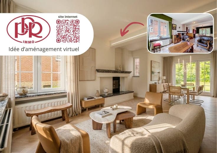 Architect-designed villa with 3 to 4 bedrooms and a garage.