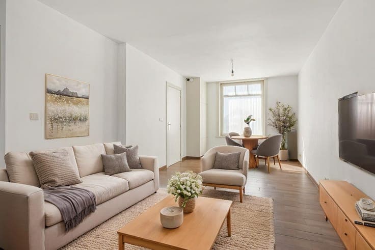 Partly renovated 2-bedroom house with spacious attic and ga
