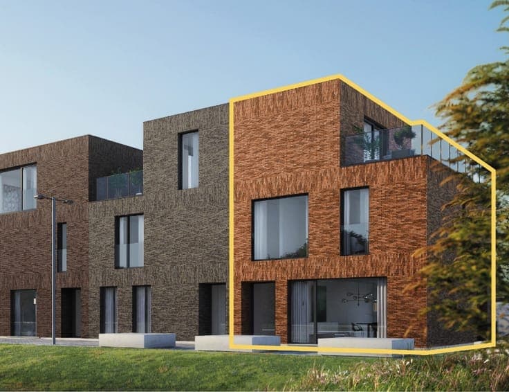 Moderne parkwoning met zicht op park