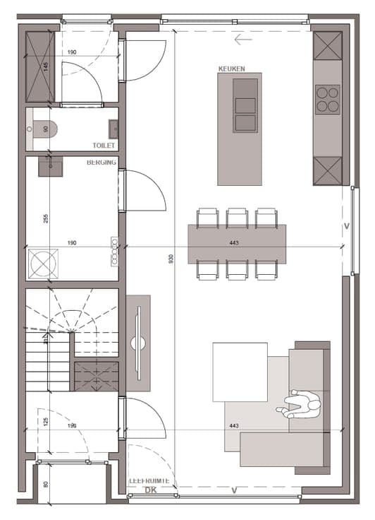 Moderne parkwoning met zicht op park