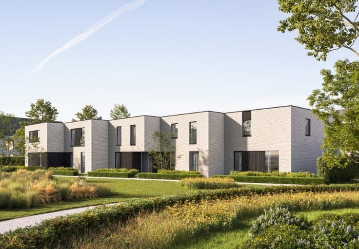 Halfopen nieuwbouw met zuidwest gerichte tuin