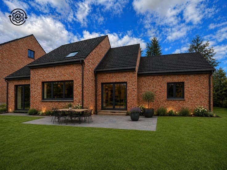 Landelijke nieuwbouwvilla langs de Steenweg in Gavere