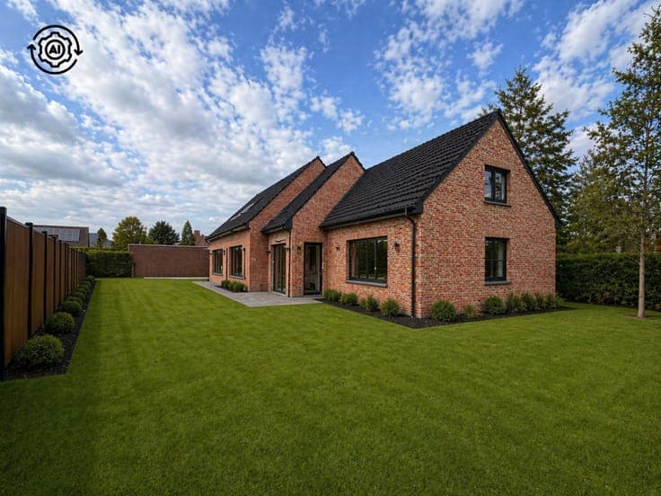 Landelijke nieuwbouwvilla langs de Steenweg in Gavere