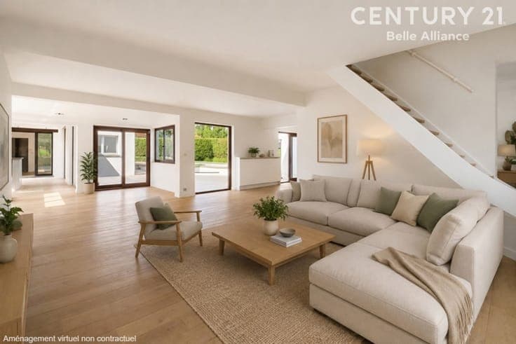 A charming home with a pool and a separate living area