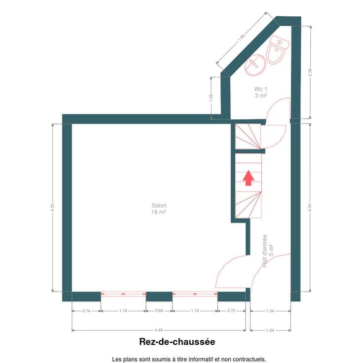 2-bedroom single-family house with rooftop terrace