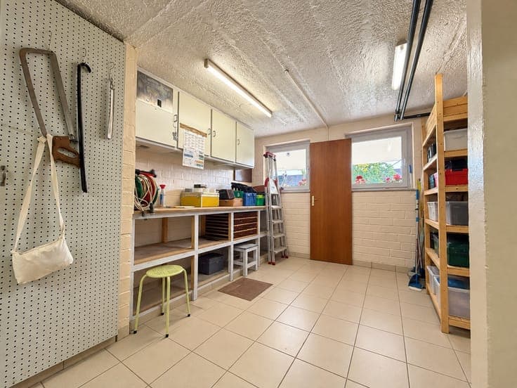 A house on the main floor with a south-facing garden, just a
