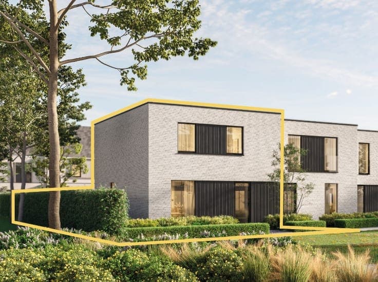 Halfopen woning met zuidwest gerichte tuin