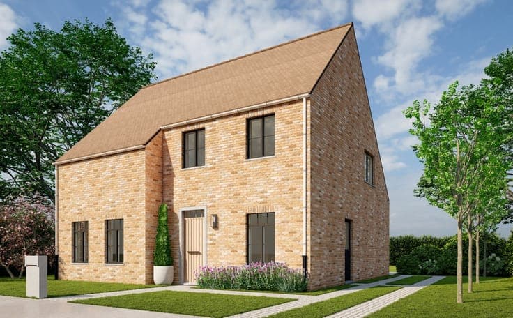 Nieuw te bouwen villa en bouwgrond in Kooigem
