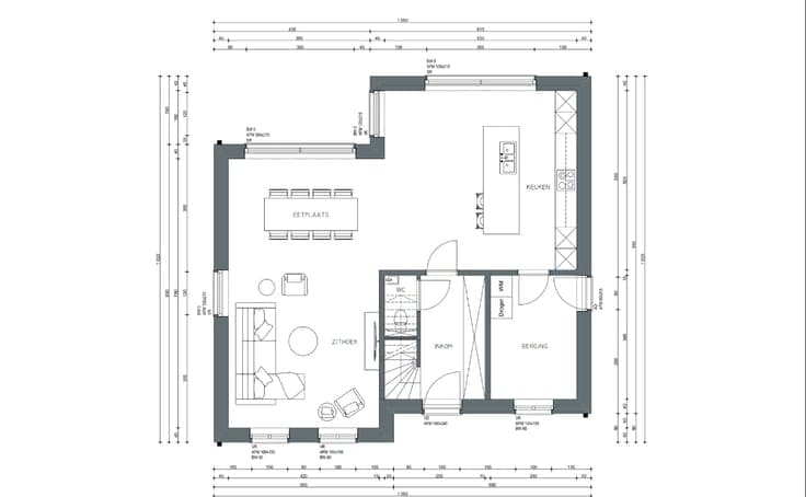 Nieuw te bouwen villa en bouwgrond in Kooigem