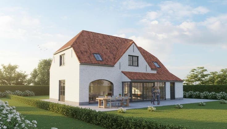 Nieuw te bouwen open bebouwing te Affligem