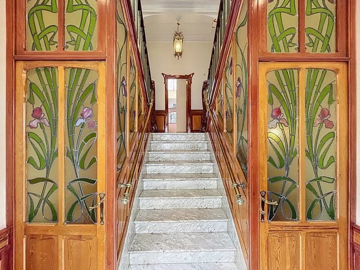 Brussels, Square Neighborhood - Large Art Nouveau House