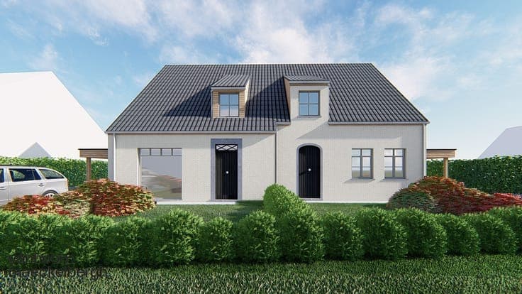 2 nieuwbouwwoningen met landelijk karakter in Hertsberge ...