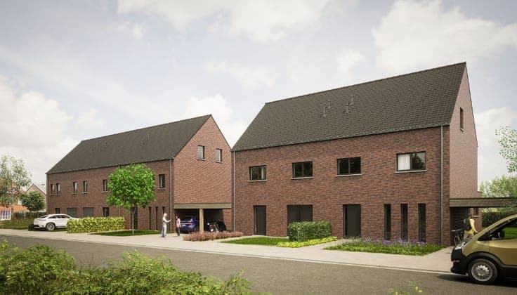 Nieuwbouwwoning in Half open verband ruime tuin en met in...