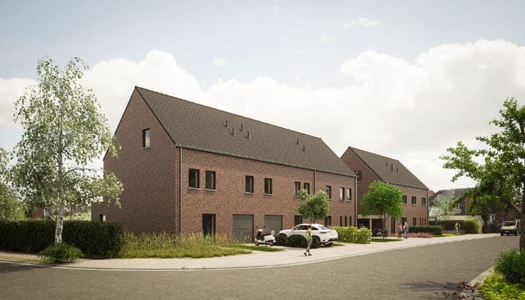 Nieuwbouwwoning in Half open verband ruime tuin en met in...