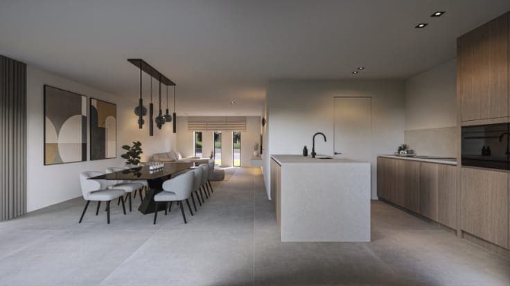 Nieuwbouwwoning in Half open verband ruime tuin en met in...