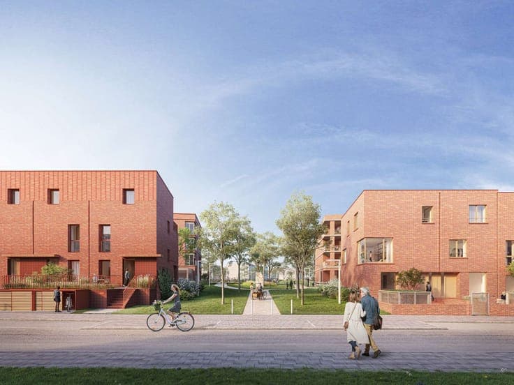 New project De Stip residential area of future Gentbrugge