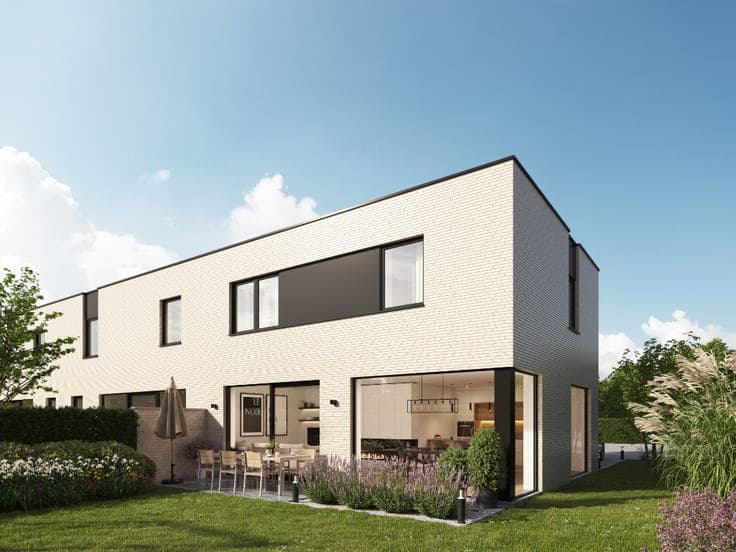 Moderne nieuw te bouwen half open bebouwing