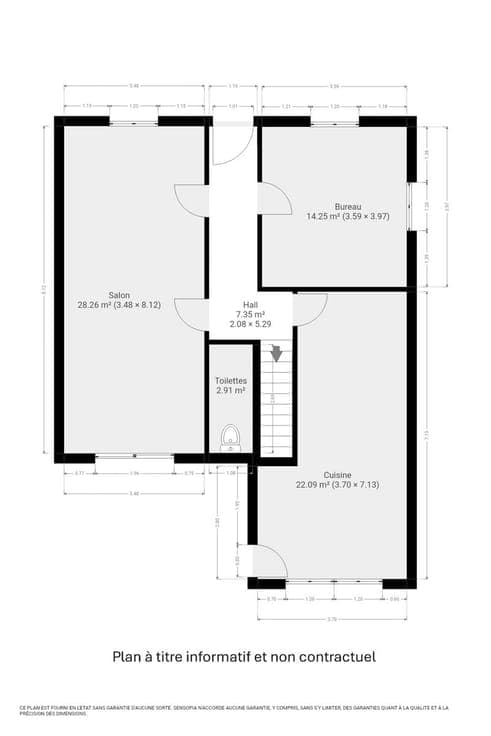 Villa of approximately 130m² on a plot of 6a80ca, 2/3 bdr.