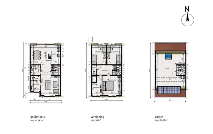 Traditionele, gesloten energieneutrale woning