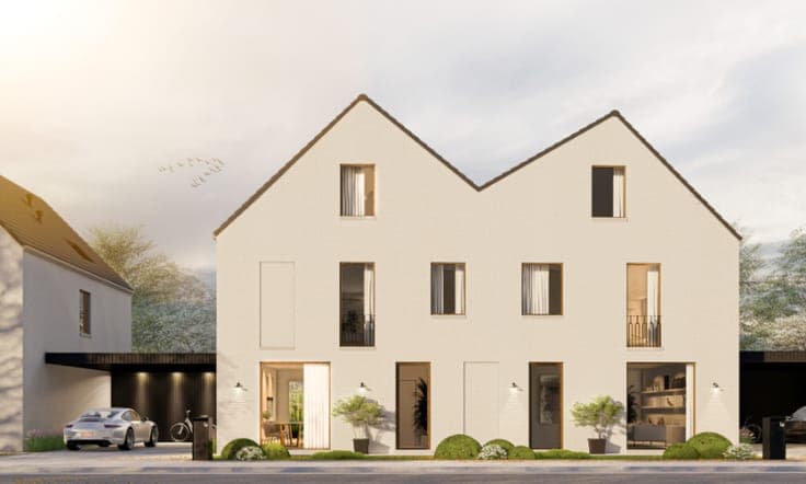 Semi-detached spacious new build homes with carport