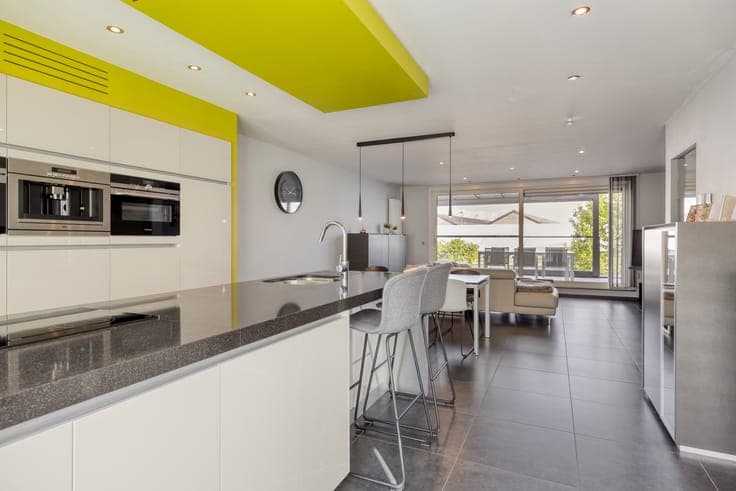 Modern two-storey house with garage and garden within walkin