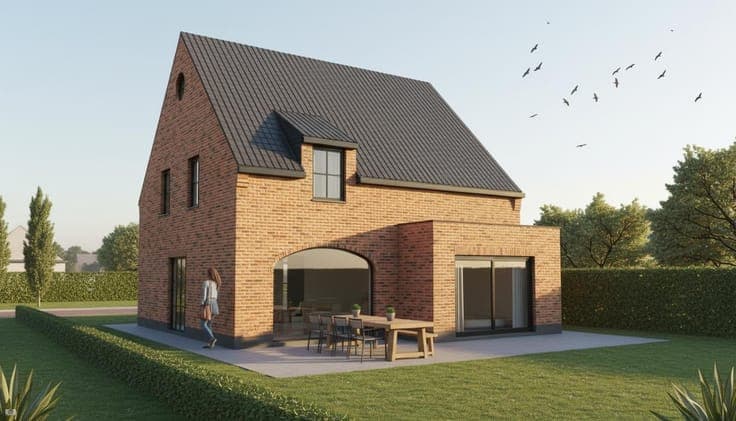 Nieuw te bouwen open bebouwing te Bever