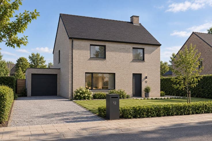 Nieuwbouwwoning op groot perceel in Wevelgem