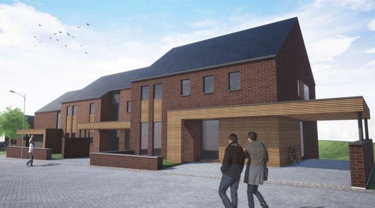 Nieuw huis met 3 zijden