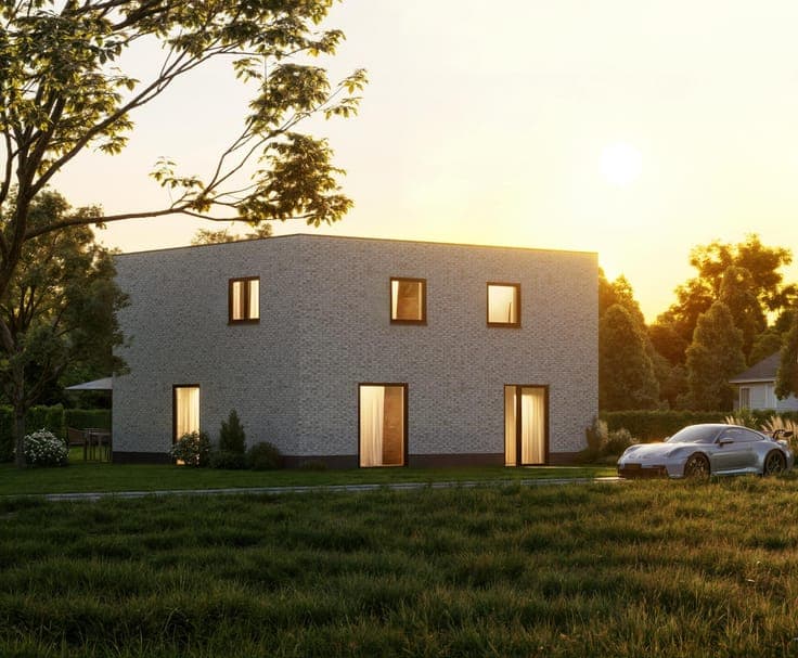 Nearly energyneutral new-build house with garden in Wetteren