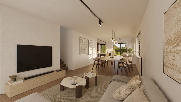 Country-style new-build houses in Ressegem