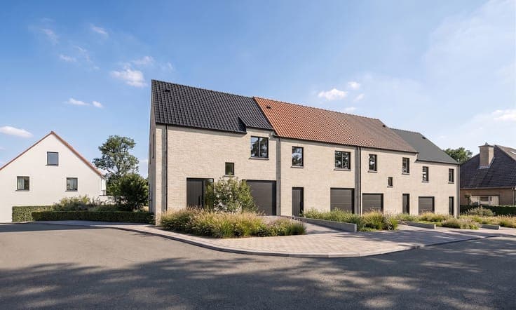 Country-style new-build houses in Ressegem