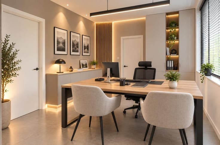 Atelier avec bureau et parking + appartement 2ch