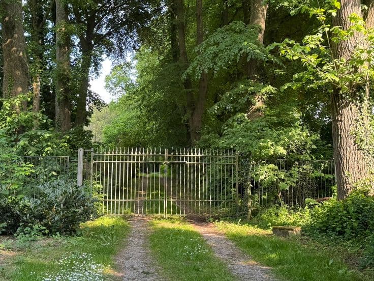 Kristallklarer Kuppelbau in idyllischer Parkanlage