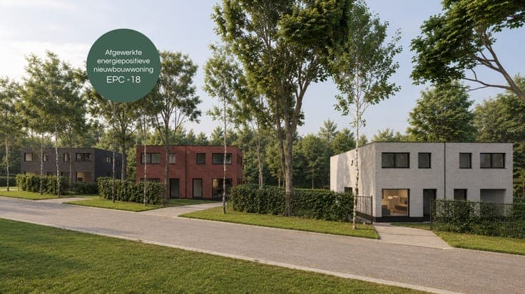 Afgewerkte energiepositieve (EPC -18) nieuwbouwwoning