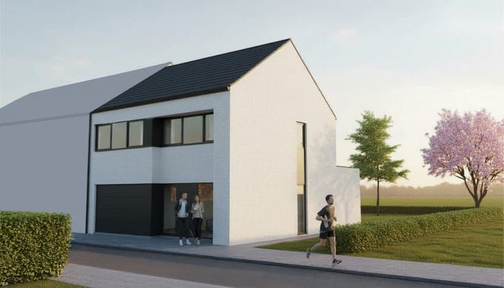 Nieuw te bouwen halfopen bebouwing te Kruisem