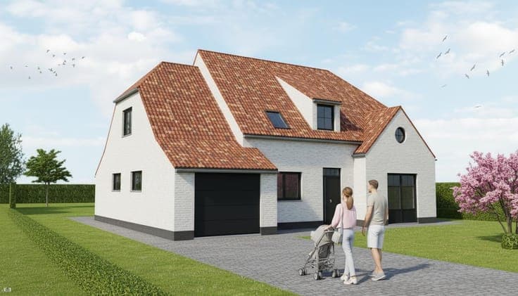 Nieuw te bouwen open bebouwing te Oostduinkerke