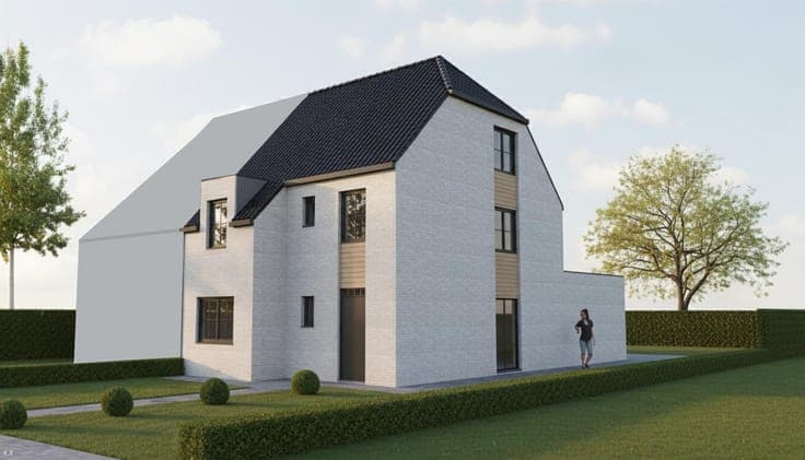 Nieuw te bouwen halfopen bebouwing te Lebbeke