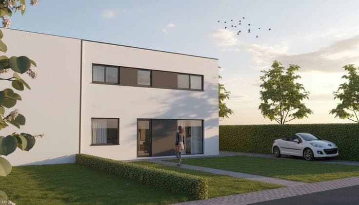 Nieuw te bouwen halfopen bebouwing te Opwijk