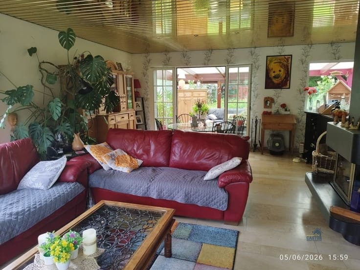 Bungalow + jardin + étang