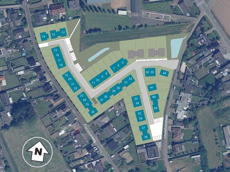 Energieneutrale gesloten bebouwing met garage