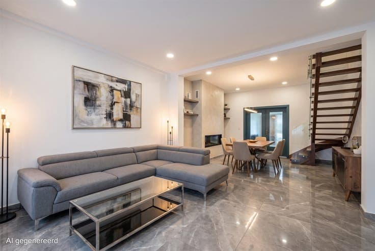 Spacious family home with a garden, terrace, and panoramic v