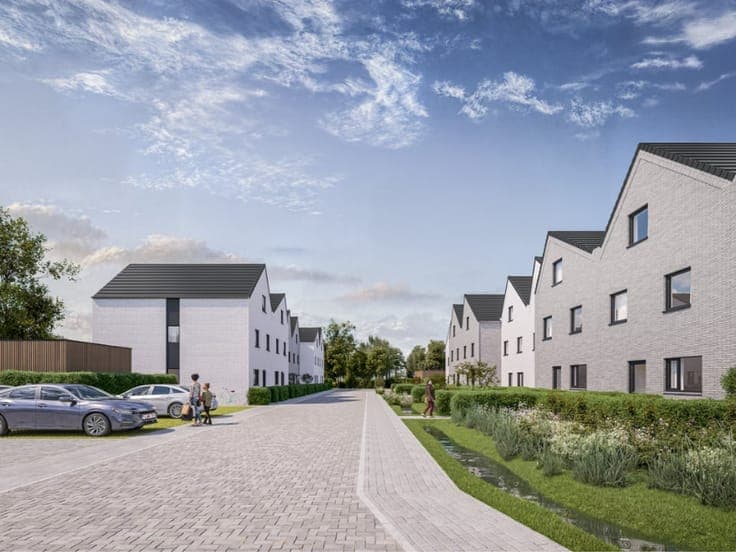 Uniek woonerf "De Vierweg" gelegen in het groen te Roeselare
