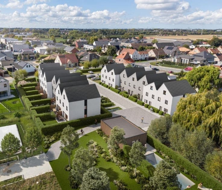 Uniek woonerf "De Vierweg" gelegen in het groen te Roeselare