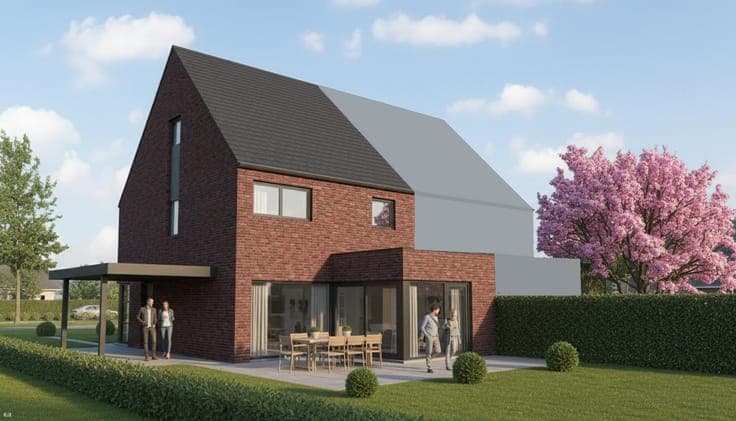 Nieuw te bouwen halfopen bebouwing te Beersel