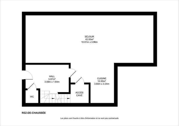 Maison 2 chambres 1 bureau et une terrasse